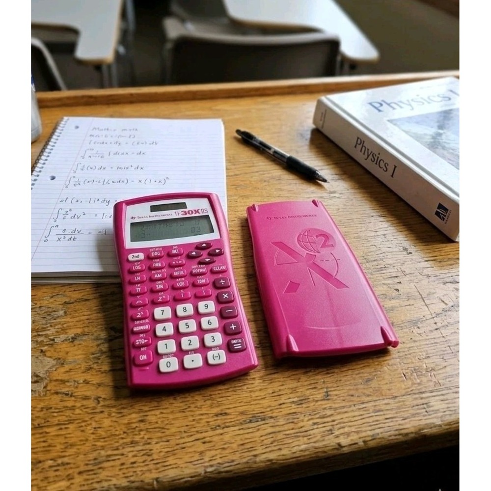 Texas Instruments TI-30XIIS Pink Size Small Scientific Calculator Math